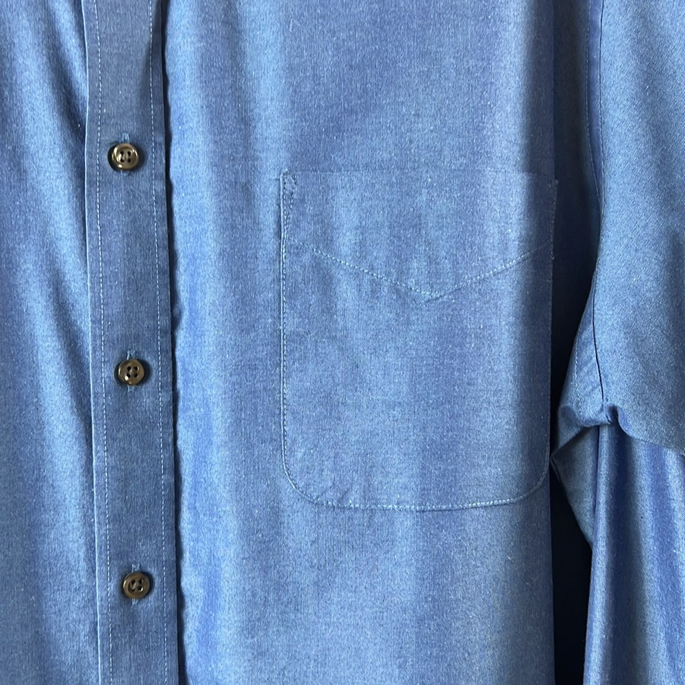 Geoffrey Beene XL Blue Dress Shirt - Picture 6 of 11